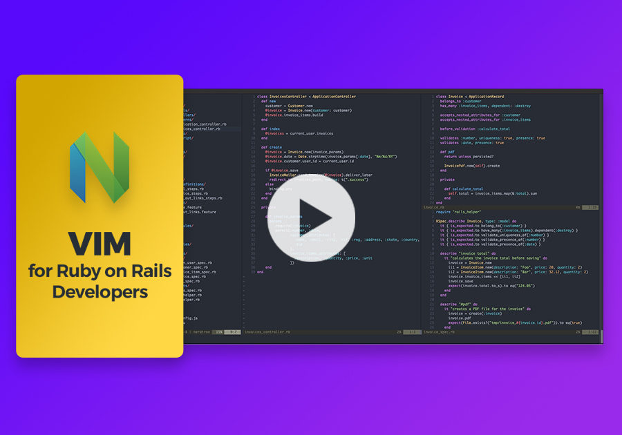 Thumbnail for course Vim for Ruby on Rails Developers